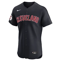 Maillot Nike bleu marine Cleveland Guardians Alternate Vapor Premier Elite Patch pour homme