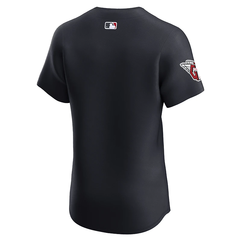 Maillot Nike bleu marine Cleveland Guardians Alternate Vapor Premier Elite Patch pour homme