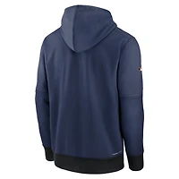 Men's Nike Navy Cleveland Guardians Authentic Collection City Connect Performance Pullover Hoodie