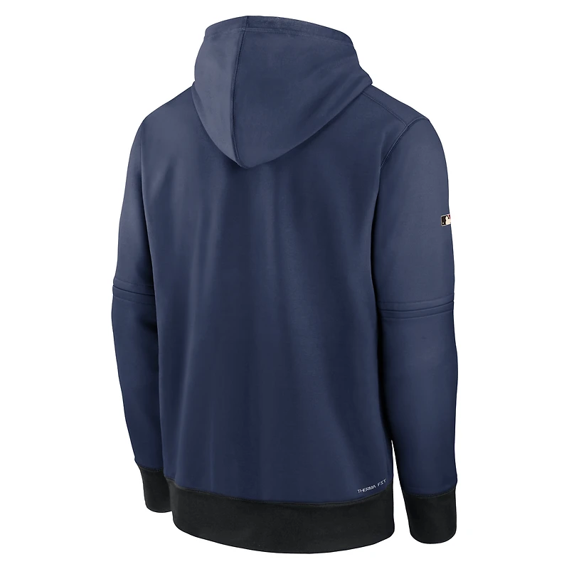 Sweat à capuche Nike bleu marine Cleveland Guardians Authentic Collection City Connect Performance pour homme