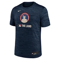 Men's Nike Navy Cleveland Guardians Authentic Collection City Connect Velocity Dri-FIT T-Shirt