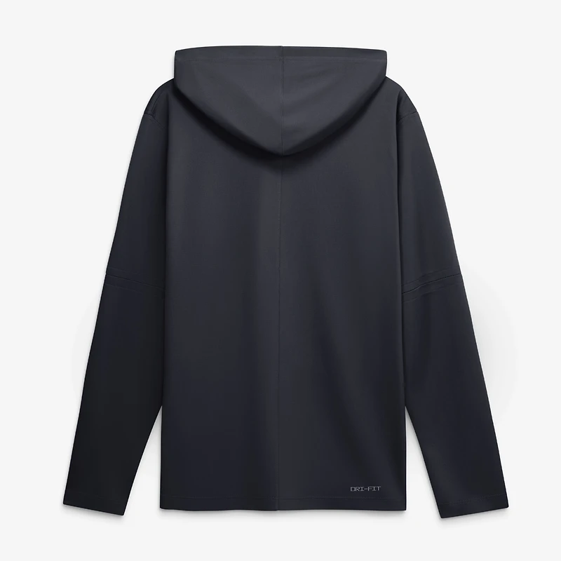 Men's Nike Navy Cleveland Guardians Authentic Collection Dri-FIT Long Sleeve Hooded T-Shirt