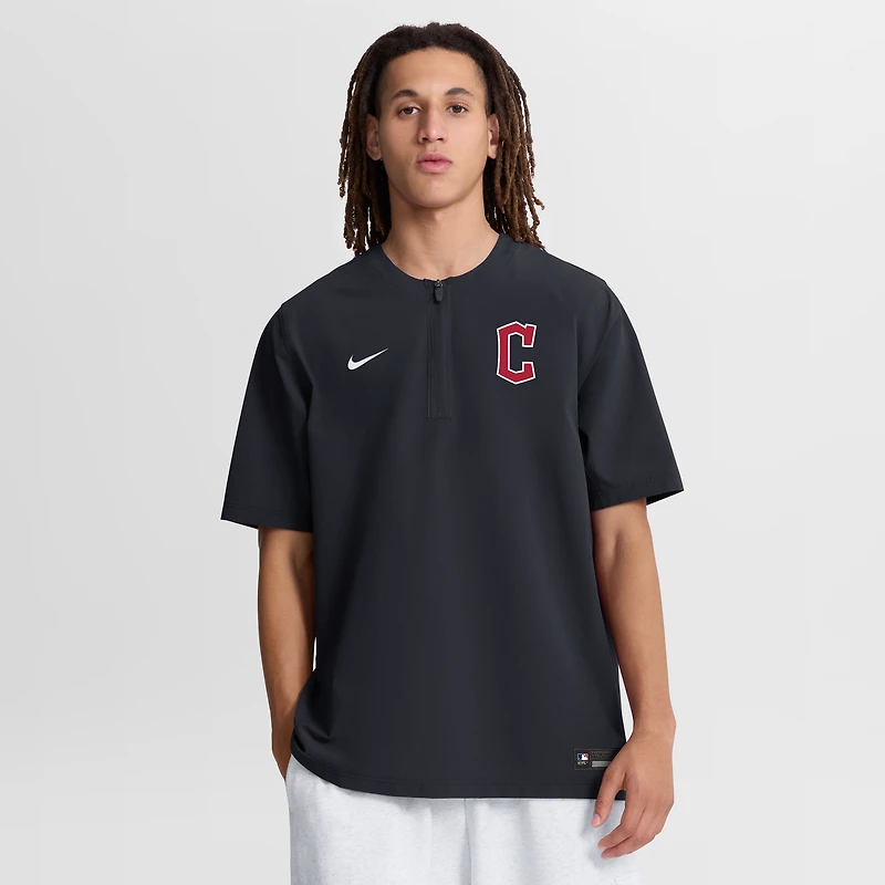 Men's Nike Navy Cleveland Guardians Authentic Collection Dri-FIT Quarter-Zip Windshirt