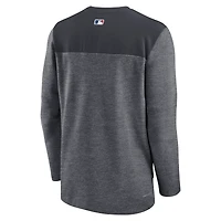 Haut à demi-glissière Nike Cleveland Guardians Authentic Collection Game Time Performance pour homme - Bleu marine