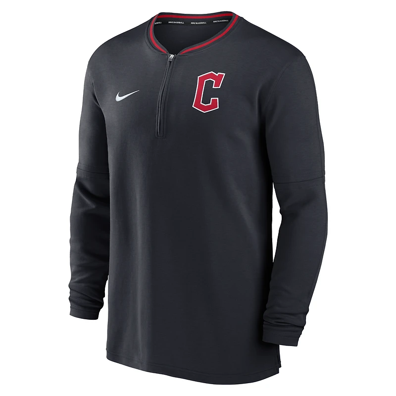 Men's Nike Navy Cleveland Guardians Authentic Collection Performance Half-Zip Top