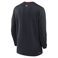 Men's Nike Navy Cleveland Guardians Authentic Collection Performance Half-Zip Top