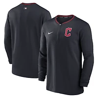 Men's Nike Navy Cleveland Guardians Authentic Collection Performance Half-Zip Top
