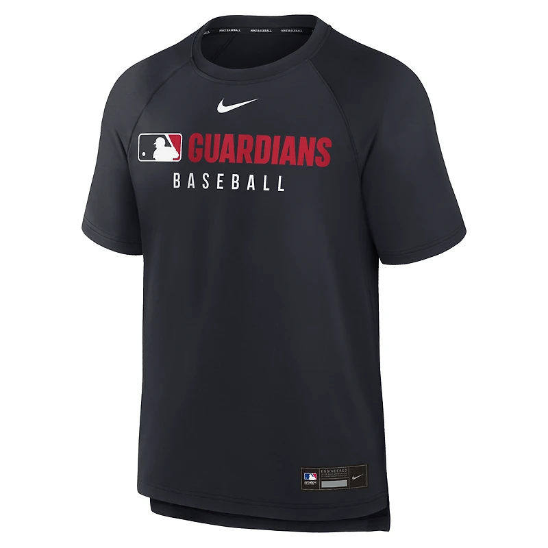 T-shirt Nike bleu marine Cleveland Guardians Authentic Collection Raglan Dri-FIT pour homme