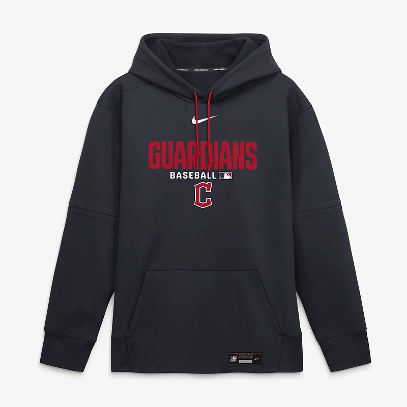 Men's Nike Navy Cleveland Guardians Authentic Collection Therma-FIT Hoodie