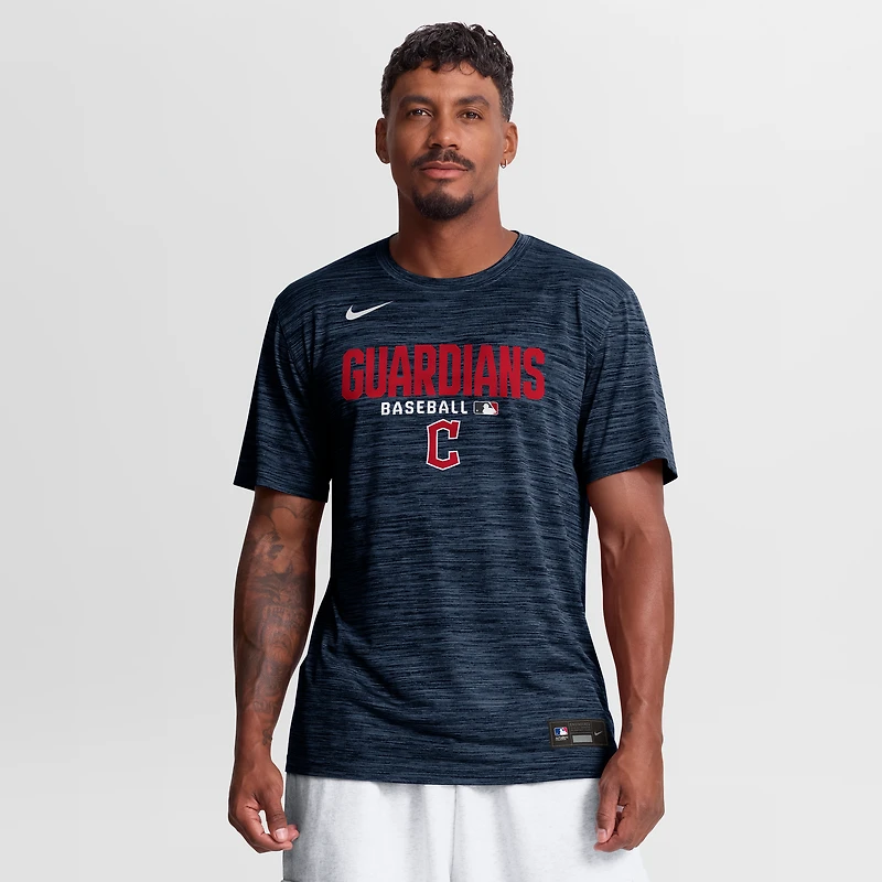 Men's Nike Navy Cleveland Guardians Authentic Collection Velocity Dri-FIT T-Shirt
