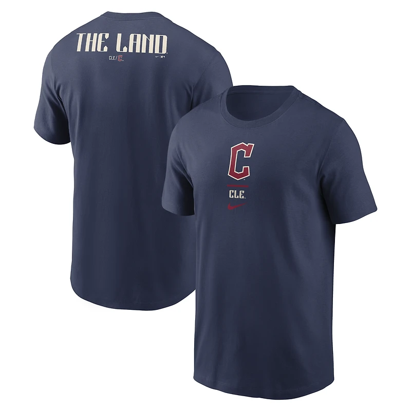 Men's Nike Navy Cleveland Guardians City Connect 2-Hit T-Shirt