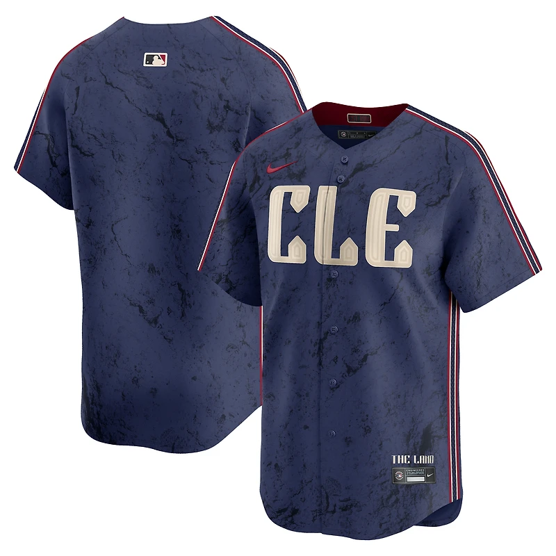 Maillot Nike bleu marine City Connect Limited des Cleveland Guardians pour homme
