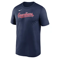 Men's Nike Navy Cleveland Guardians Legend Fuse Wordmark T-Shirt