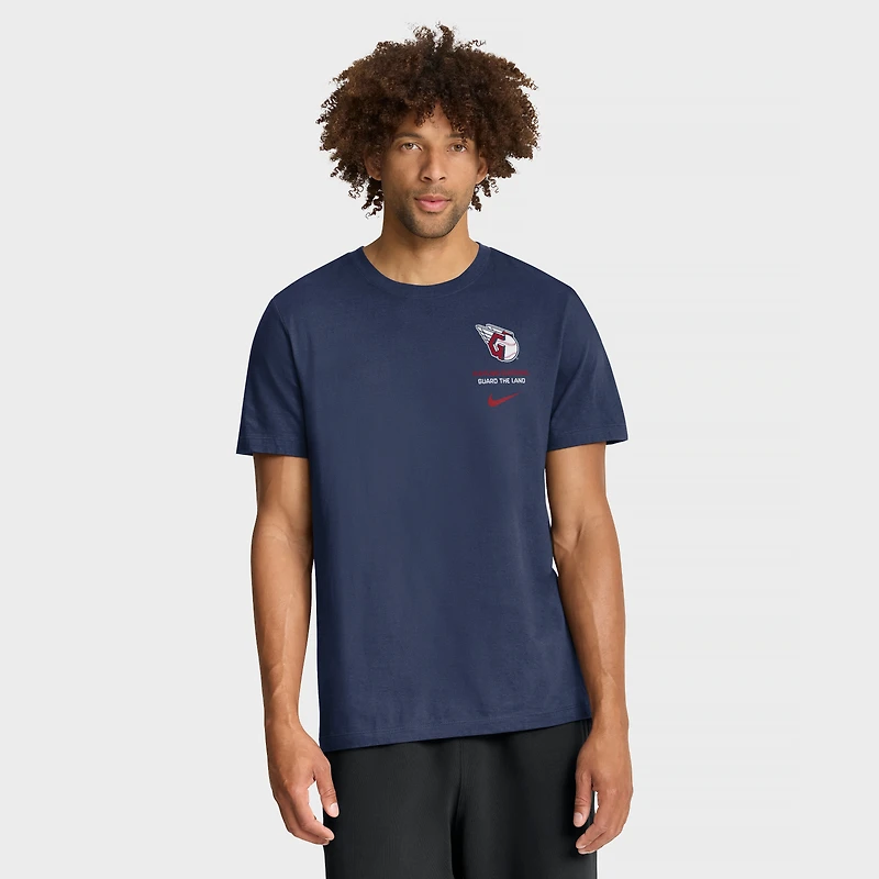 Men's Nike Navy Cleveland Guardians Primetime 2-Hit T-Shirt