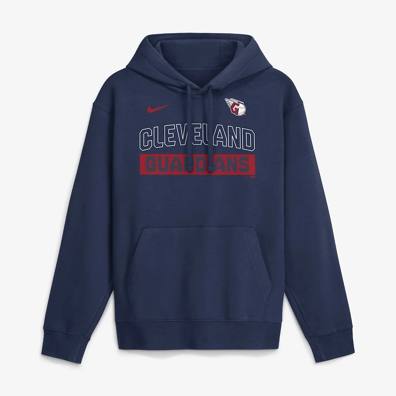 Sweat à capuche Nike Primetime Club Cleveland Guardians bleu marine pour homme