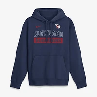 Sweat à capuche Nike Primetime Club Cleveland Guardians bleu marine pour homme