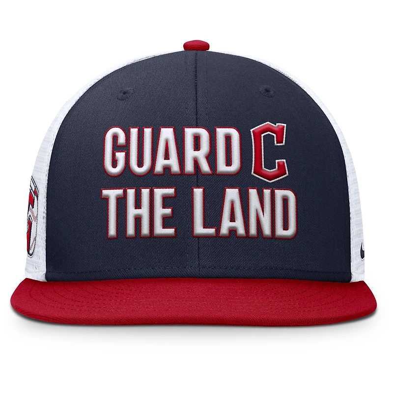 Men's Nike Navy Cleveland Guardians Pro Trucker Snapback Hat