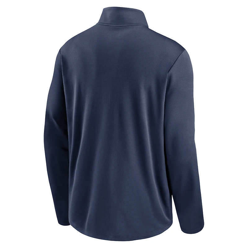 Haut à demi-glissière pour homme Nike Cleveland Guardians Team Logo bleu marine