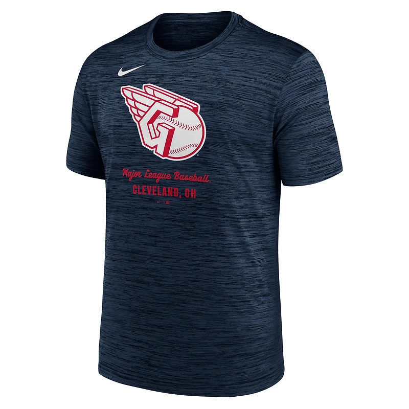 T-shirt Nike bleu marine Cleveland Guardians Velocity Performance pour homme