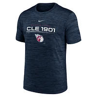T-shirt Nike Cleveland Guardians Wordmark Velocity Performance pour homme - Bleu marine