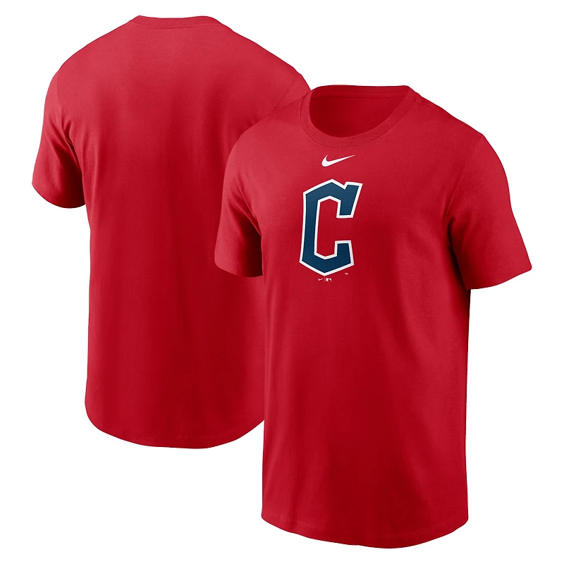 T-shirt Nike pour homme, rouge, Cleveland Guardians Fuse, grand logo
