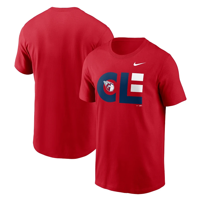 T-shirt Nike rouge pour homme des Cleveland Guardians de la ville natale locale