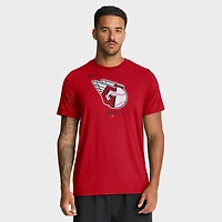 T-shirt Nike rouge Cleveland Guardians Tri-Blend avec logo pour homme