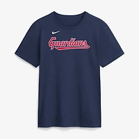 T-shirt Nike Travis Bazzana bleu marine Cleveland Guardians pour homme, avec nom et numéro