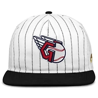 Men's Nike White/Black Cleveland Guardians Cooperstown Collection Pro Adjustable Hat