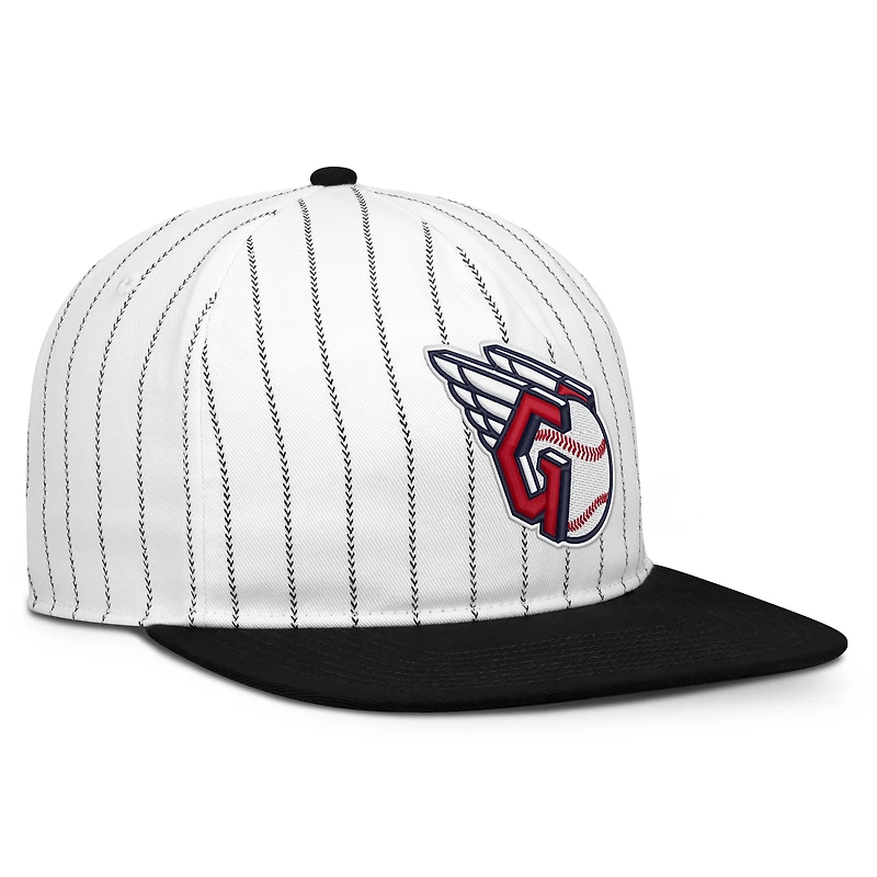 Men's Nike White/Black Cleveland Guardians Cooperstown Collection Pro Adjustable Hat