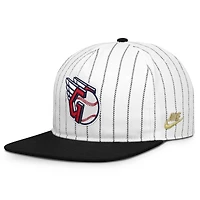 Men's Nike White/Black Cleveland Guardians Cooperstown Collection Pro Adjustable Hat
