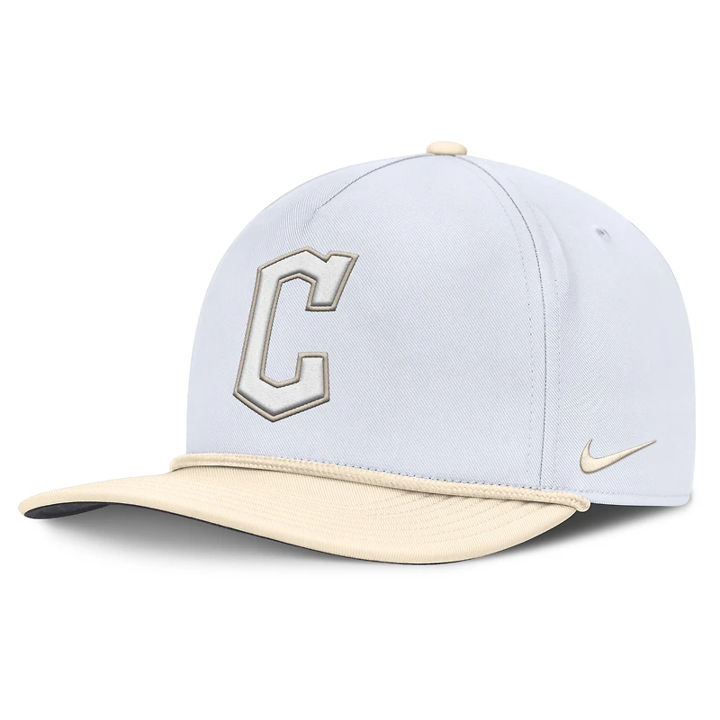 Men's Nike  White/Cream Cleveland Guardians Pro Performance Snapback Hat