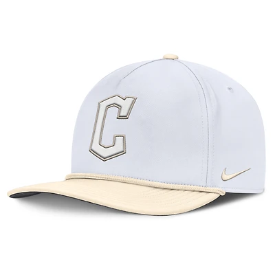 Men's Nike  White/Cream Cleveland Guardians Pro Performance Snapback Hat