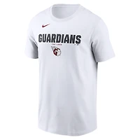 Men's Nike White Cleveland Guardians Bold Team Name T-Shirt