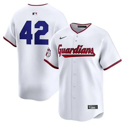Men's Nike White Cleveland Guardians Home 2025 Jackie Robinson Day Limited Jersey