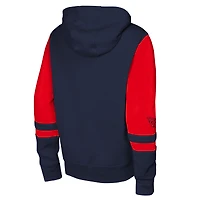 Men's Outerstuff Navy Cleveland Guardians Stadium Colorblock Full-Zip Hoodie