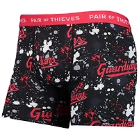 Men's Pair of Thieves Black/Navy Cleveland Guardians Super Fit 2-Pack Boxer Briefs Set