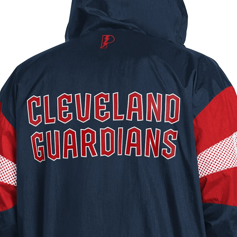 Men's Pro Player Navy/Red Cleveland Guardians Legacy Lightweight Full-Zip Hooded Jacket