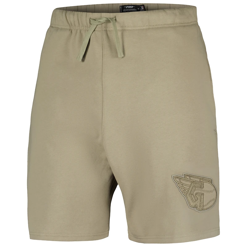 Short en polaire neutre Pro Standard kaki Cleveland Guardians pour hommes