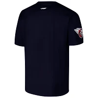 T-shirt à épaules tombantes Turn It Up Pro Standard bleu marine pour homme des Cleveland Guardians