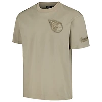 Men's Pro Standard Tan Cleveland Guardians Neutral Drop Shoulder T-Shirt
