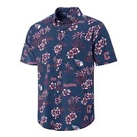 Chemise boutonnée Kekai des Cleveland Guardians Reyn Spooner pour hommes, bleu marine
