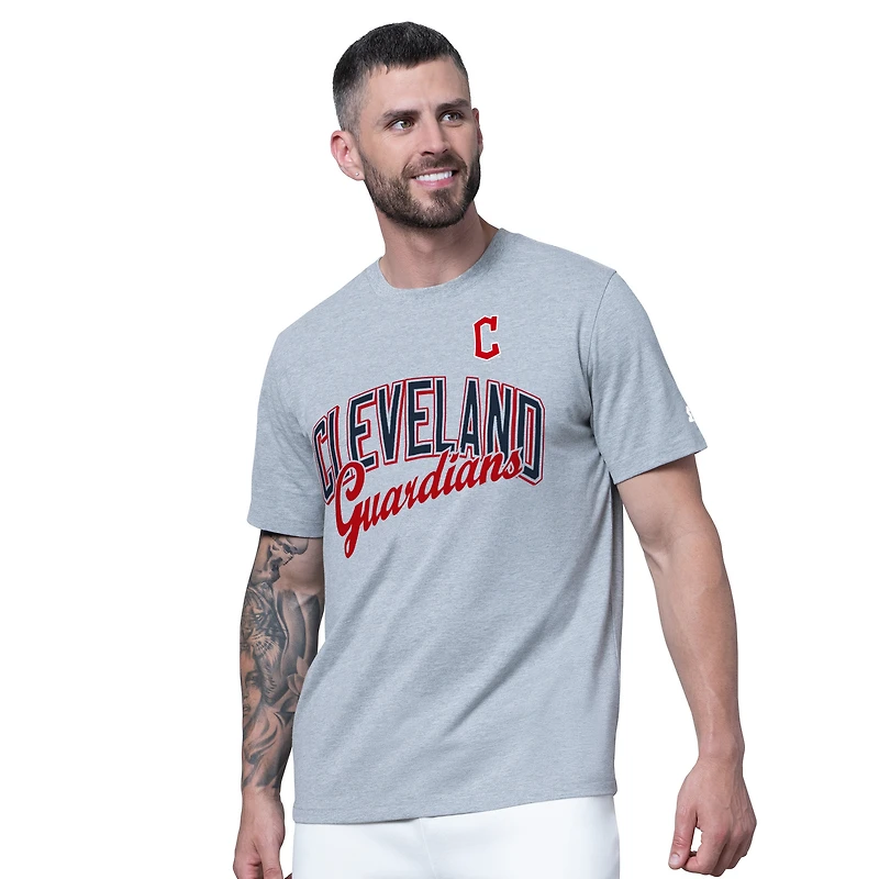 Lot de deux t-shirts Cleveland Guardians bleu marine/gris chiné pour homme (Starter)