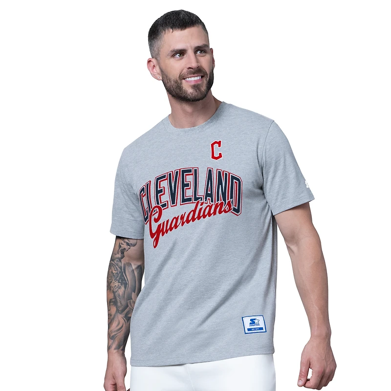 Lot de deux t-shirts Cleveland Guardians bleu marine/gris chiné pour homme (Starter)
