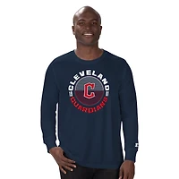 Men's Starter Navy Cleveland Guardians Halftime Long Sleeve T-Shirt
