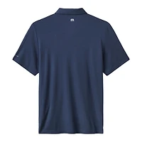 Men's TravisMathew Navy Cleveland Guardians Playoff Pitch Tri-Blend Polo