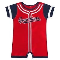 Newborn & Infant Fanatics Red Cleveland Guardians Fast Pitch Romper