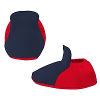 Lot de trois bavoirs et chaussons pour nouveau-nés bébés bleu marine/rouge Cleveland Guardians Little Champ