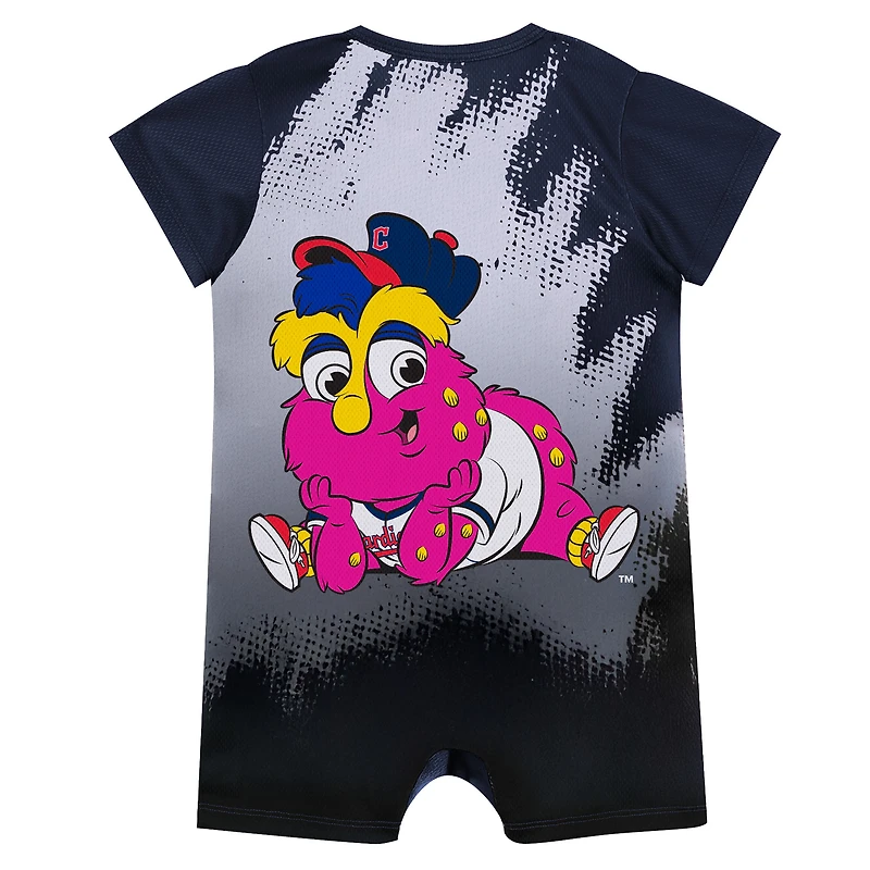 Body bébé mascotte Cleveland Guardians bleu marine Outerstuff pour nouveau-né
