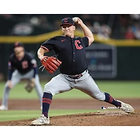 Parker Messick Cleveland Guardians Unsigned MLB Debut Pitching Photograph